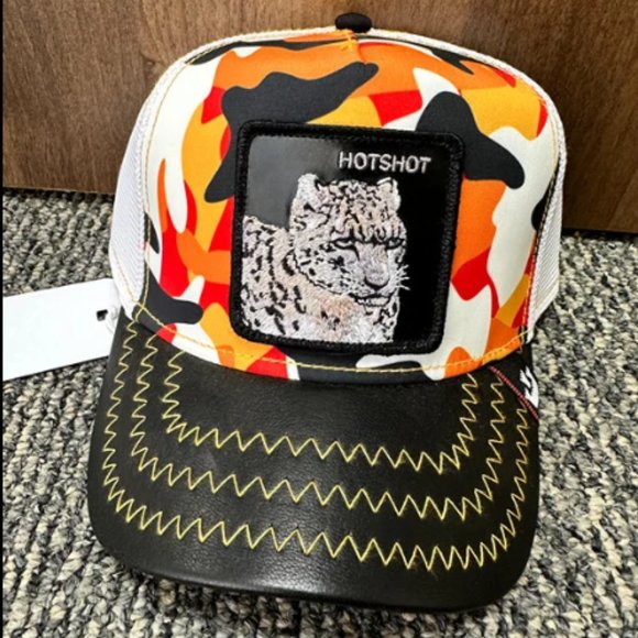 Goorin Animal Farm Trucker Baseball HOTSHOT Hat HEATMISER Hot Shot LEOPARD Tiger